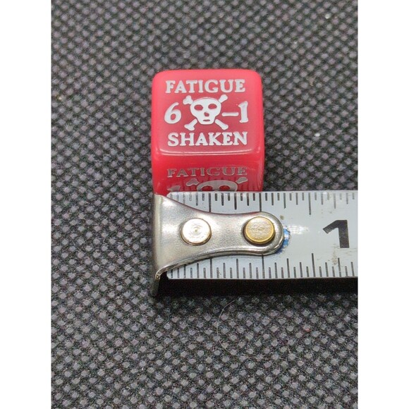 Blood & Plunder Fatigue And Shaken Red Dice 1/2" - Picture 2 of 7
